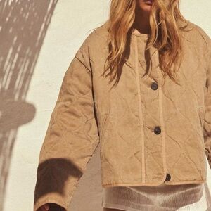 Zara Tan Quilted Women's Jacket